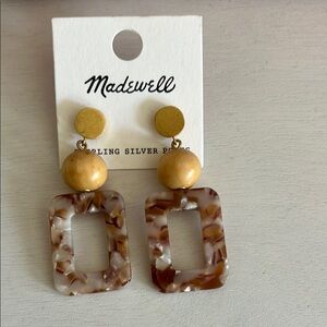 Madewell Brown and Gold Earrings